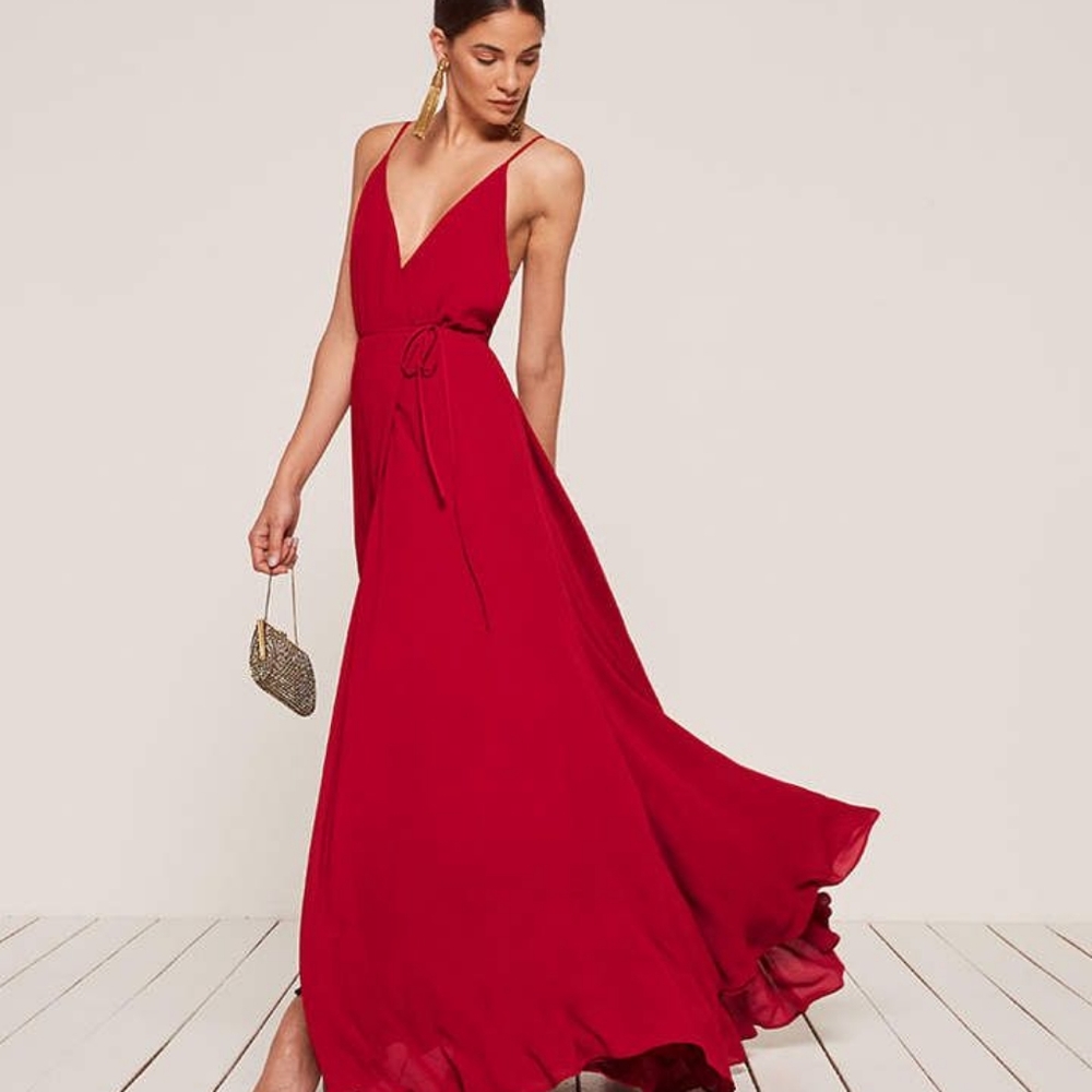 NWT Reformation Calalily Dress in Lipstick